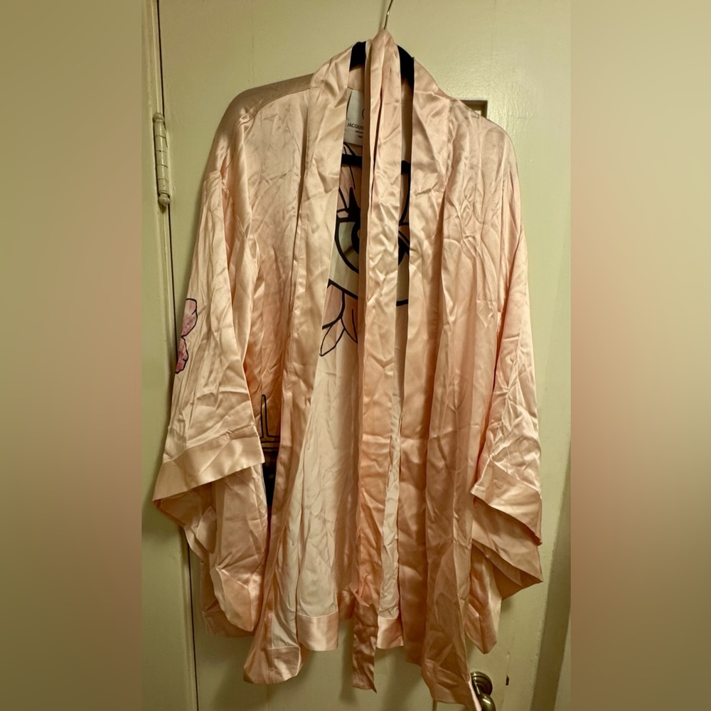 NWOT Jacquie Aiche Blush Silk Kimono Jacket
